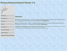 Tablet Screenshot of kreisschwimmverband-goslar.de